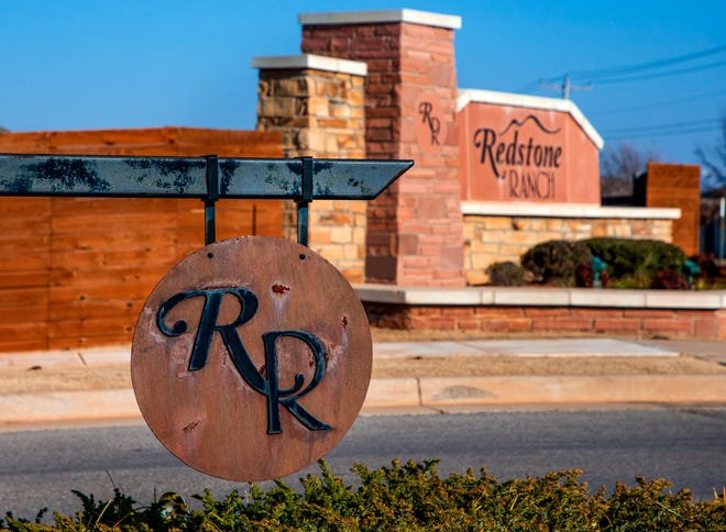 The Redstone Ranch addition in Oklahoma City is on the west side of Mustang Road, between W Britton Road and W Hefner Road.