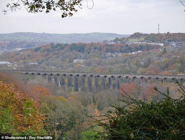 The Lockwood railway viaduct, built in 1846, can be seen from nearby Beaumont Park