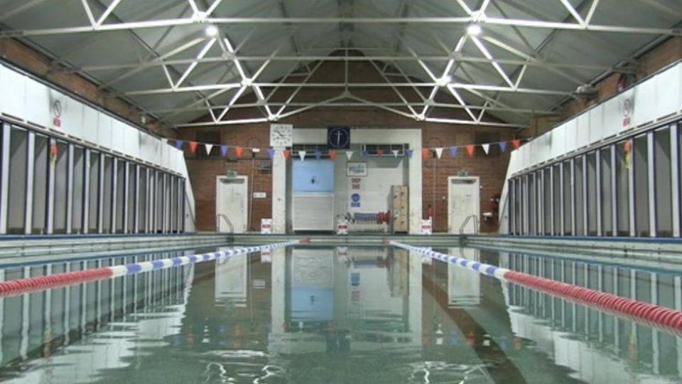 Interior of the baths in Reading
