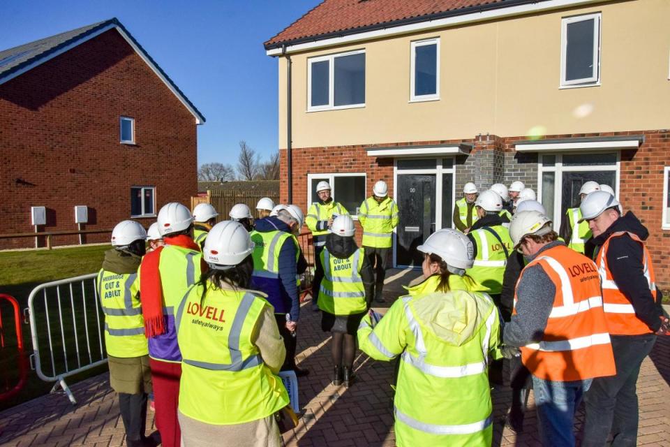 Councillors were given a tour of the new affordable properties <i>(Image: BCKLWN)</i>