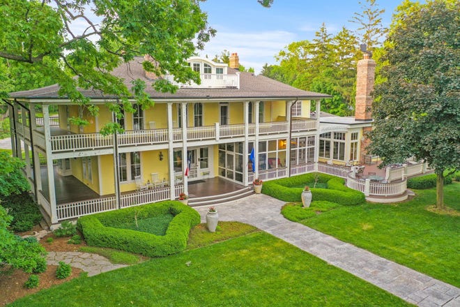 This historic home is listed for $4.9 million on Oconomowoc Lake in Oconomowoc. It sits on 3.3 acres, and it has historic features.
