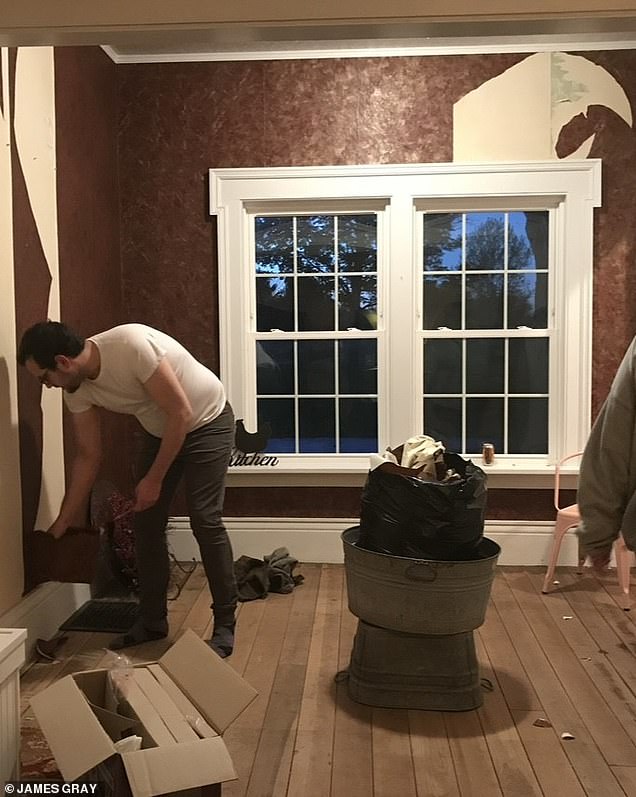 James and Jacob took a hands on approach to restoring much of the interiors of the home