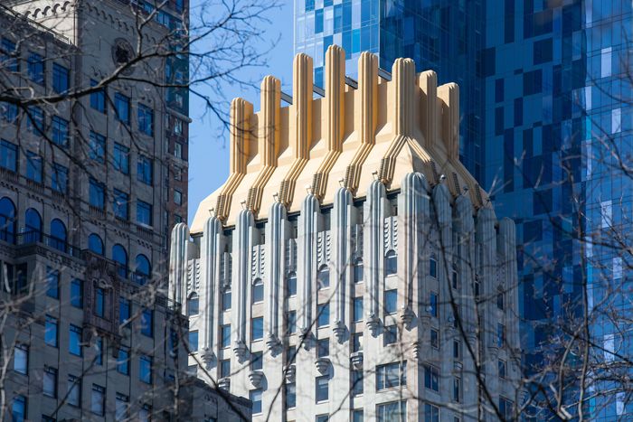 Trump Parc condominiums, formerly Barbizon-Plaza Hotel, an art deco landmark at 106 Central Park South designed by Laurence Emmons.
