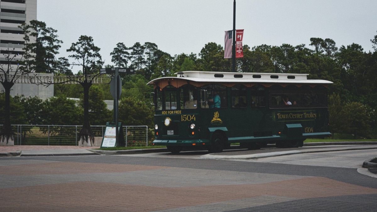 another one of the cities near houston where you can ride a trolley