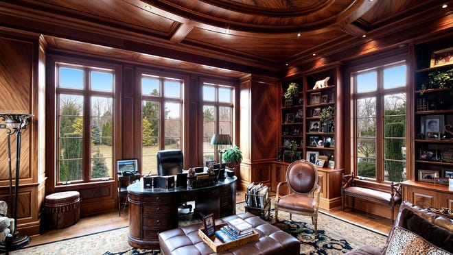 An office space at a home in Alpine.