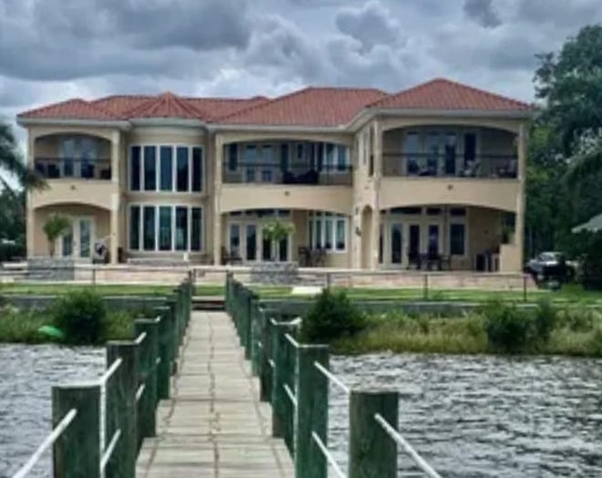 This is the dock behind the riverfront home at 357 N. Beach St. in Ormond Beach that sold March 4, 2024 for $3.4 million.