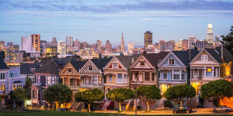 a row of homes in San Francisco