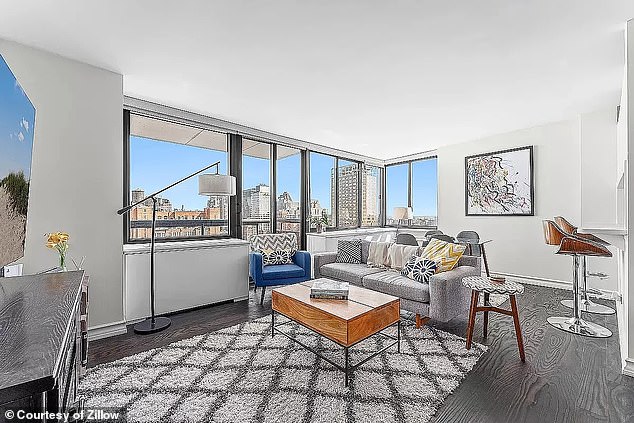 The New York metro area had the largest amount of 'million-dollar cities.' Pictured: a $1.5 million apartment for sale in Manhattan's Lenox Hill