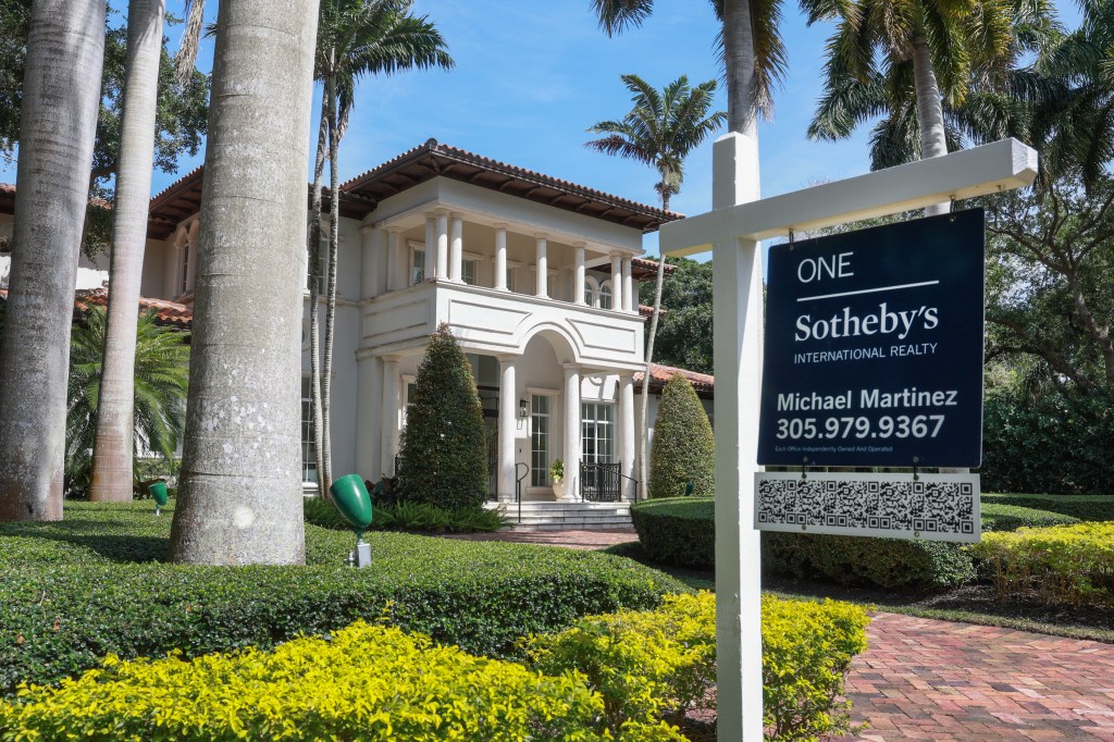 A luxury home priced at 10 million dollars for sale in Miami, Florida on April 18, 2024