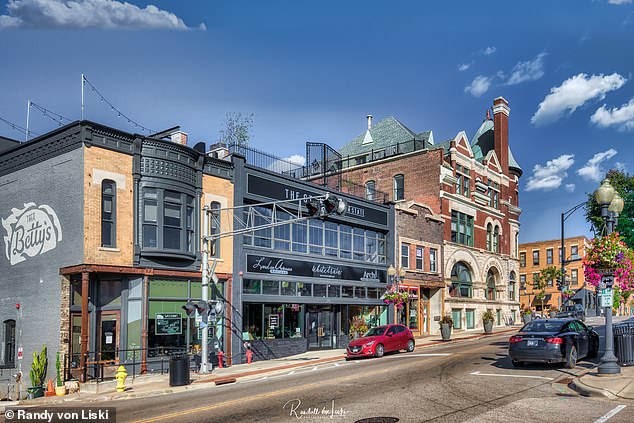Another snap of East Rockford. The historic buildings are now home to a glut of mom-and-pop stores, with the Illinois city also home to multiple prestige companies that offer highly-skilled jobs